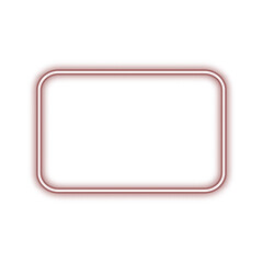 Reddish-brown neon rectangle frame graphic element.
