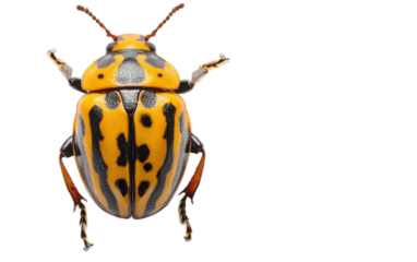 Colorado Potato Beetle on white background,png