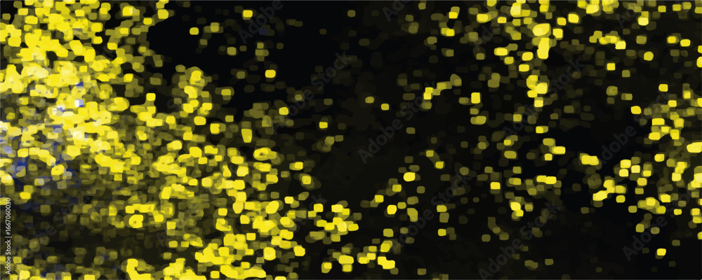 Poster abstract bokeh golden background. luxary dark backtop with defocused glowing dots.abstract only blac