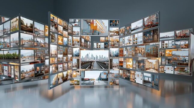 social media content bundle displayed in monitors generative ai