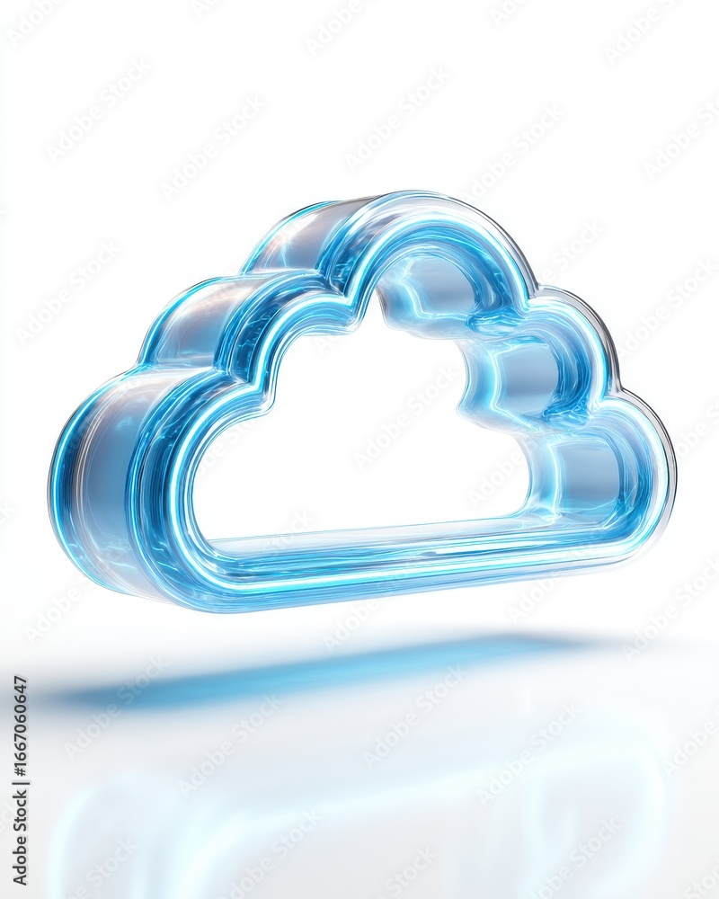 Leinwandbilder exploring cloud icon as a digital network element in a modern tech a conceptual overview