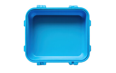 Blue open box on white background,png