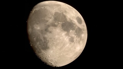 Fototapeta premium Stunning Full Moon with Detailed Craters in Night Sky