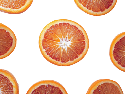 A repeating pattern of sliced oranges PNG