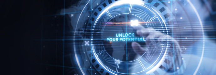 Cyber security data protection business technology privacy concept. Unlock your potential