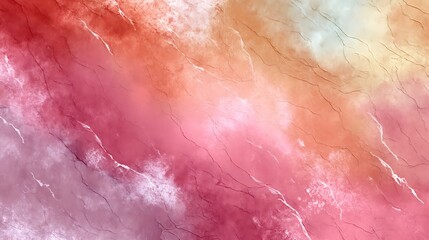 Fototapeta premium Abstract Watercolor - Inspired Background with Pink and Orange Hues, Ideal for Copy Space and Design Projects 
