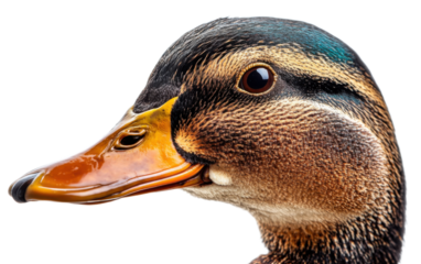 Shot of american pekin on white background,png