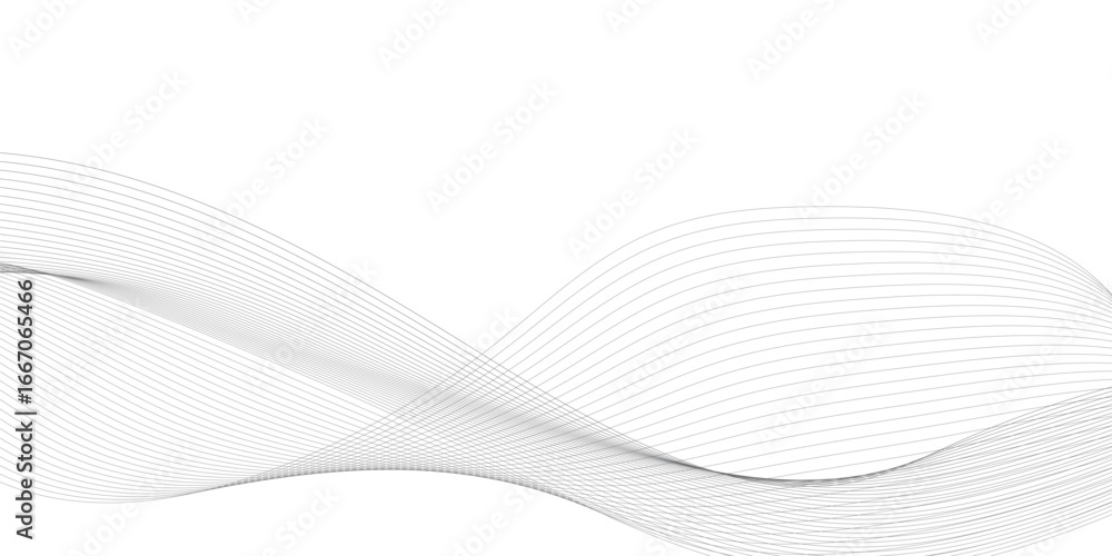 Aufkleber thin wavy curve line vector background. curve wave seamless pattern background. black and grey wave 