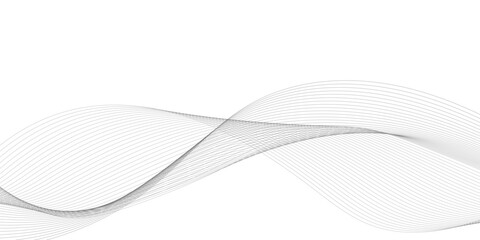Abstract black wave banner template. Wavy line with flowing curves. Seamless pattern of continuous wavy lines	