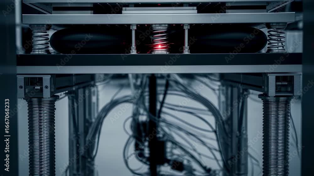 Poster optical lattice vacuum chamber placed on vibrationisolation platform emphasizing noise reduction in 