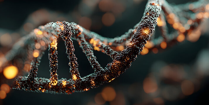 DNA sequencing result, visualisation. Researches in enetics