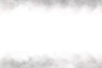 Abstract smoke background texture with gray clouds isolated on transparent background