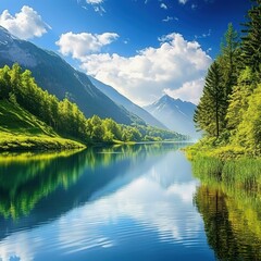 Obraz premium Photo Of Beautiful Nature Landscape Pc Wallpaper Background