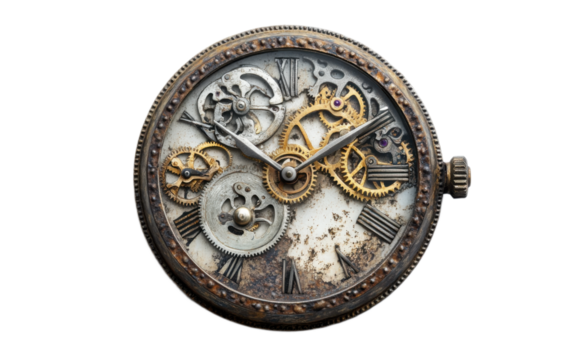 Clock on white background,png