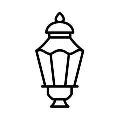 Ornate lantern with teardrop finial and decorative base vintagelamp light