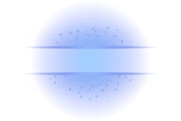Abstract blue light circle isolated on transparent background