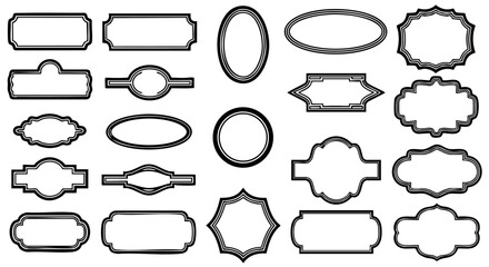 Obraz premium Vintage Ornamental Frame Set – Decorative Borders and Elegant Label Designs