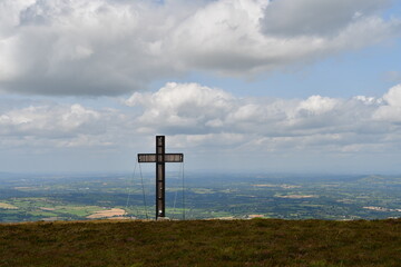 Cross on the top of Brandon Hill, Co. Kilkenny, Ireland