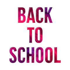 Fototapeta premium Back to school text design isolated on transparent background