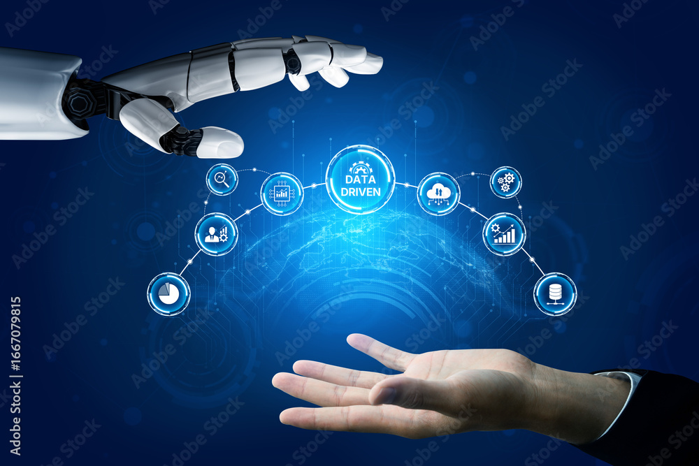 Poster ai drives data-driven decisions with intelligent analytics, smart data visualization, and cloud-base