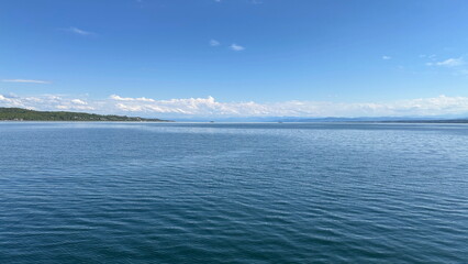 Wide View of Lake Constance in Southern Germany on a Calm, Clear Day
