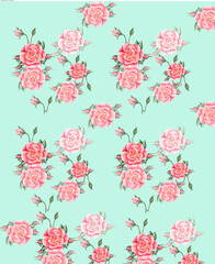 seamless pattern with flowers