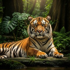 Obraz premium tiger in the forest