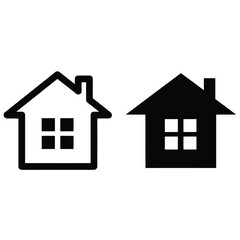 House and home icon symbol isolated on white background