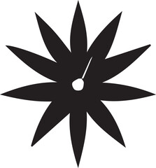 Obraz premium Black Minimalist Flower Silhouettes Icons