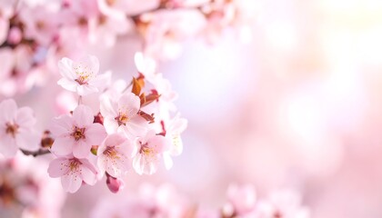 Fototapeta premium Pink Cherry Blossoms Spring Bloom. (2)