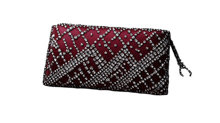 beautiful velvet clutch with stone work