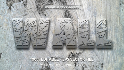 Obraz premium Wall editable text effect with natural stone background