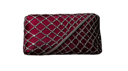 beautiful velvet clutch with stone work
