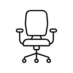 Fototapeta premium Office chair design in minimalist style for modern workspace concept 