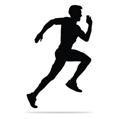 Vector Man Running Icon black 026.eps