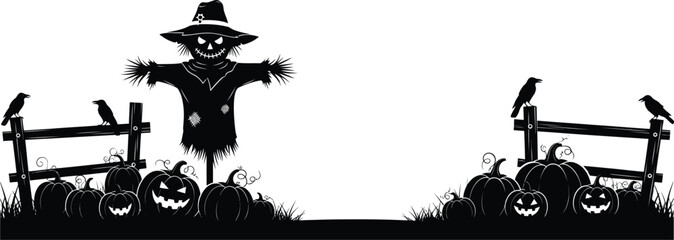 Fototapeta premium Halloween party invite vector art of silhouette of a witch flying on a broom with bats and stars, perfect for halloween designs vector