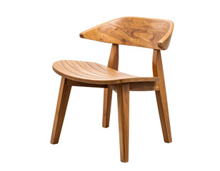  &ldquo;Contemporary Outdoor Wooden Stool with Curved Seat Design, isolated on transparent background&rdquo;.
