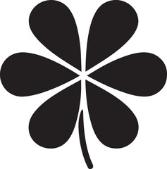 Black Minimalist Flower Silhouettes Icons