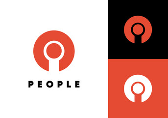 People logo design template, your company icon symbol people vector