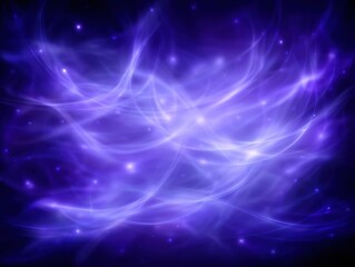Obraz premium An ethereal abstract background featuring swirling waves of purple and blue hues, highlighted by subtle sparkling stars, evoking a sense of mystery and tranquility