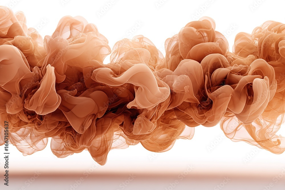 Poster abstract orange smoke swirl creating a captivating visual effect in a minimalist composition