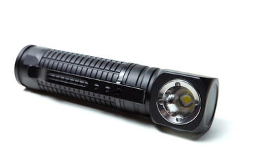 Led flashlight isolated on white background