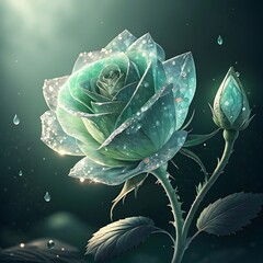 rose in the water