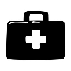 Simple, recognizable and vectorized first aid kit symbol for emergencies
