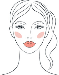 woman, face, hair, beauty, vector, illustration, fashion, lips, head, model, art, sketch, lady, eyes, people, design, makeup, silhouette, style, hairstyle, drawing, person, black, icon, glamour