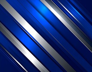 Obraz premium Abstract Blue and Silver Diagonal Lines Background.