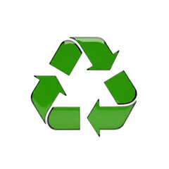 Obraz premium Green recycling symbol icon