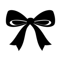 Elegant Black Bow with White Accents for Gifts and Decorations