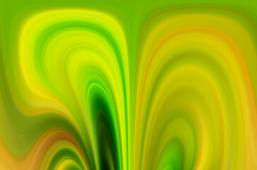 Abstract background with curved lines in green, yellow, and brown