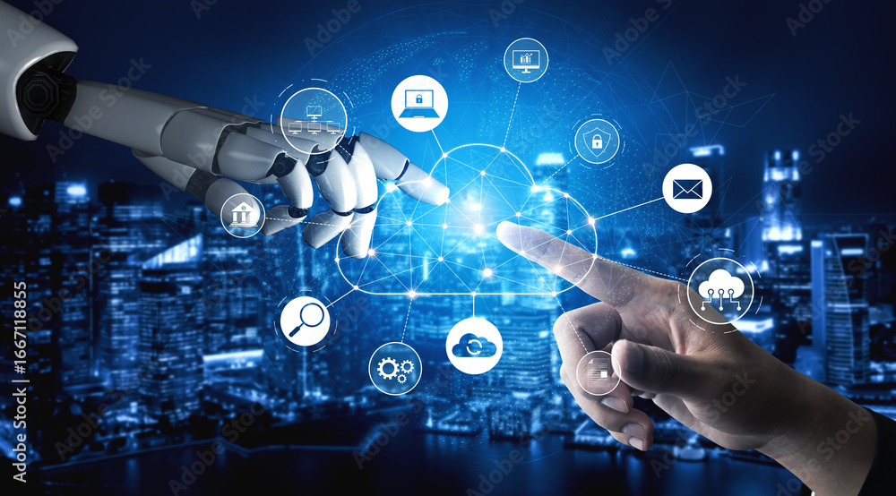 Poster ai enhances cloud computing by optimizing service, cloud, and network integration for efficient digi
